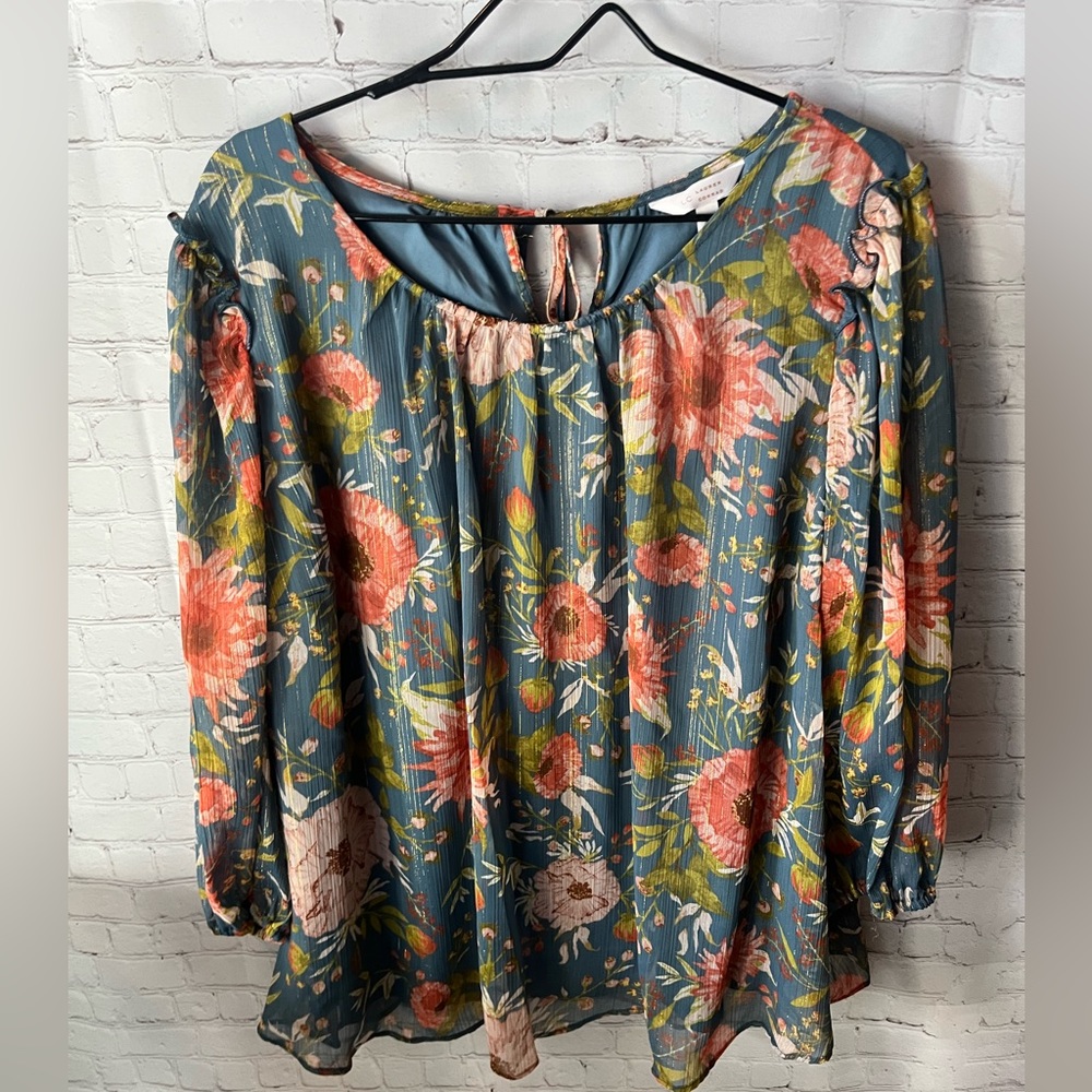 Lauren Conrad LC Floral Shirt 2X